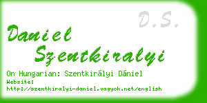 daniel szentkiralyi business card